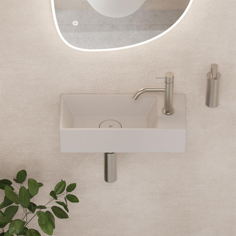 Crosswater Cloakroom Basin White Matt / 450 x 200mm Crosswater Beck Cloakroom Basin with Waste