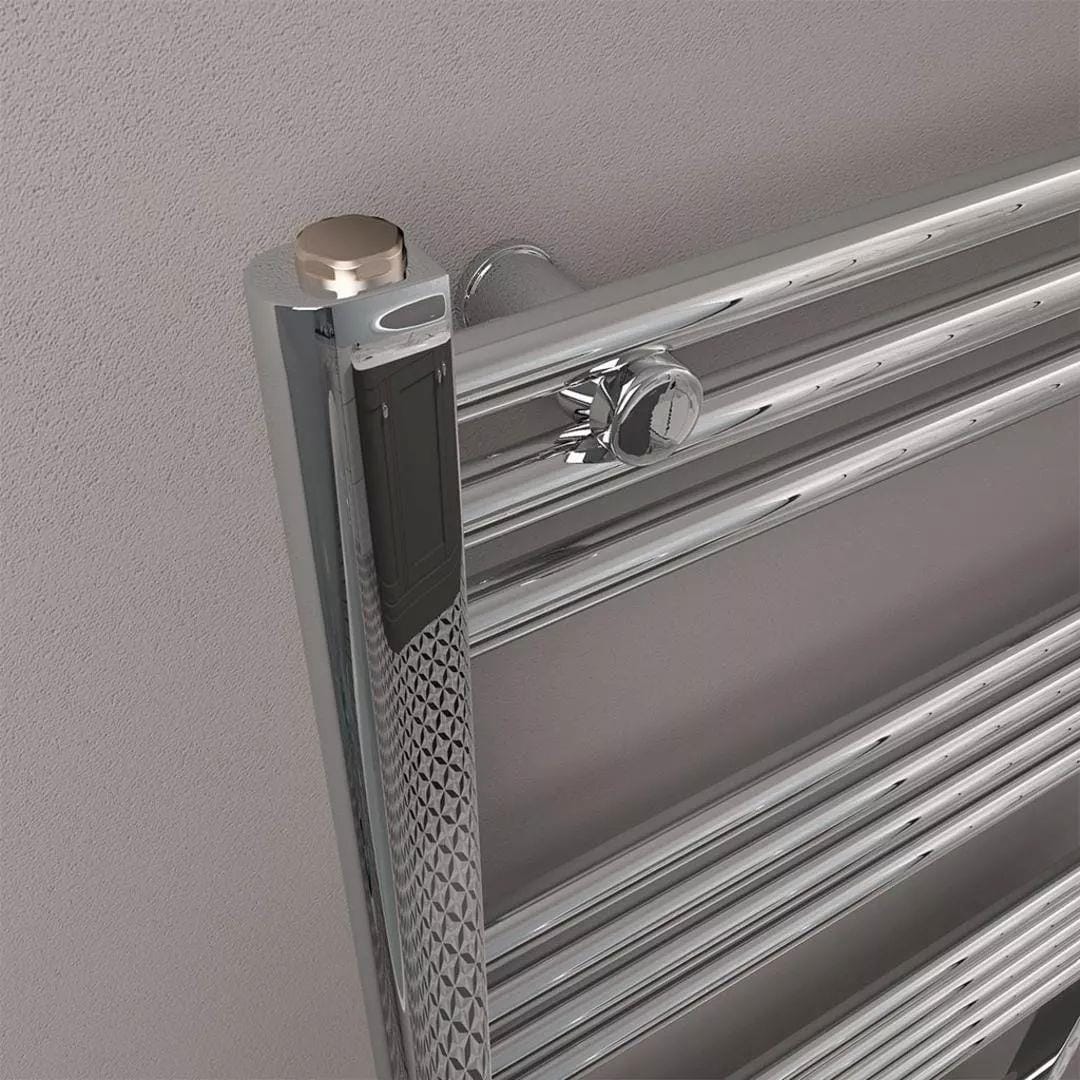 Eastbrook Ladder Rail Eastbrook Wendover Straight Horizontal Heated Towel Rail - 600mm x 750 - Chrome - Electric Only