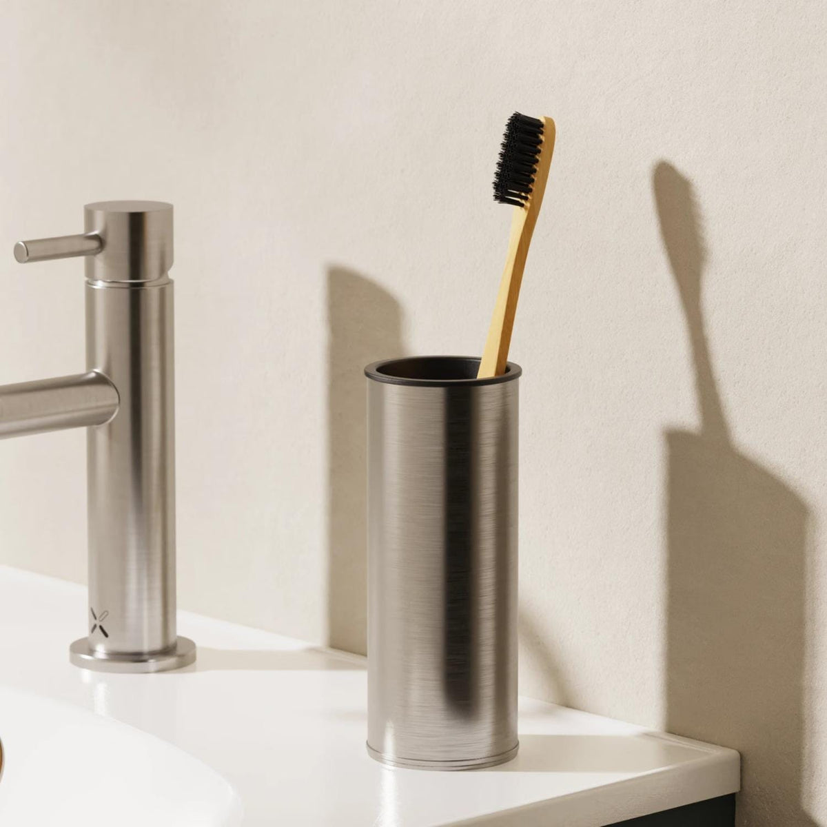 Crosswater Toothbrush Holder Brushed Nickel Crosswater MPRO Freestanding Tumbler
