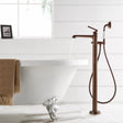Flova Freestanding Bath Filler Oil Rubbed Bronze Flova Liberty Floor Standing Bath and Shower Mixer