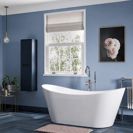 Aquarius Bathrooms Roll Top and Slipper Freestanding Bath Aquarius Luxor Freestanding Double Ended Slipper Bath - 1700 x 780mm