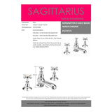 Sagittarius 3 Tap Hole Basin Set Sagittarius Kensington Lever 3 Hole Basin Mixer Tap with Pop Up Waste in Chrome