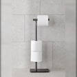 Miller Toilet Roll Holder Gun Metal Miller Signature Freestanding Toilet Roll and Spare Roll Holder