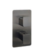 JTP Concealed Shower Valve Brushed Black JTP HIX 2 Outlet, 2 Handle Thermostatic Concealed Shower Valve