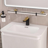 Eastbrook Shelf Eastbrook Catania Glass Shelf in Matt Black with Brushed Brass