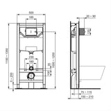 Ideal Standard Wall Hung WC Frame Ideal Standard ProSys 1150mm Wall Hung Frame and Concealed Cistern