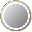 Aquarius Illuminated Mirror Brushed Brass Aquarius Cirq 600mm Round Front LED Mirror