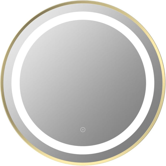 Aquarius Illuminated Mirror Brushed Brass Aquarius Cirq 600mm Round Front LED Mirror