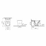 VitrA Close Coupled Toilet VitrA Zentrum Close Coupled Back to Wall Toilet with Soft Close Seat