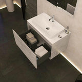 Imex Wall Mounted Vanity Unit Imex Arco Wall Hung 800mm Single Drawer Vanity Unit with Worktop and Inset Basin