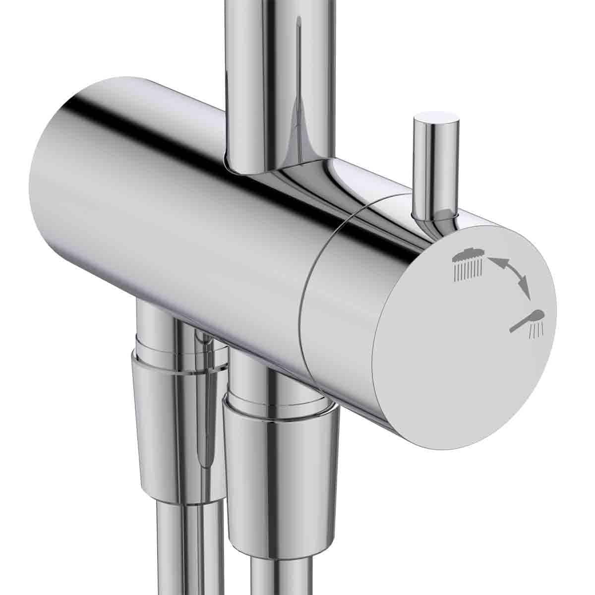 Ideal Standard Shower Riser Rail Ideal Standard IdealRain Shower Diverter with Adjustable Riser with Showerhead and Handset