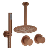 UK Bathroom Store Concealed Shower Set Crosswater Module Shower Set 1 with Fixed Head and Pencil Handset