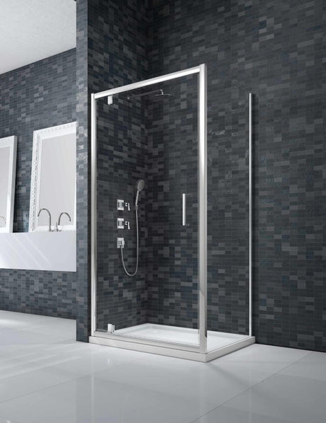 UK Bathroom Store Merlyn Ionic Essence Framed Pivot Shower Door in Chrome