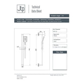 JTP Shower Riser Rail JTP HIX Shower Slide Rail with Handset and Hose