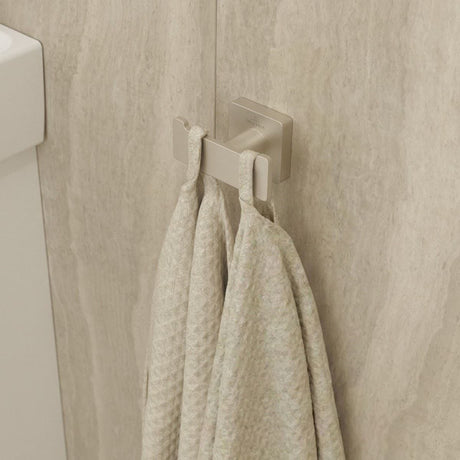 Villeroy & Boch Robe Hook Brushed Nickel Matt Villeroy & Boch Elements - Striking Double Towel Hook