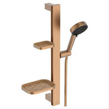 Ideal Standard Shower Riser Rail Brushed Bronze Ideal Standard Ceratherm ALU+ Rigid Riser Rail with Handset and Shelves