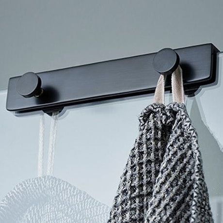 Miller Robe Hook Miller Signature Shower Door & Screen Fitting 4 Hook in Matt Black