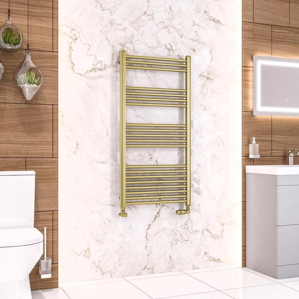 Eastbrook Wendover Straight Heated Towel Rail in Brushed Brass