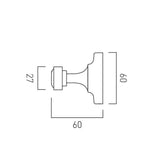 Vado Robe Hook Booth & Co. Axbridge Robe Hook