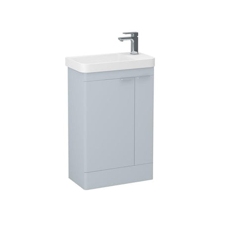 Imex Cloakroom Vanity Unit Denim Blue Imex Luna 550mm Floor Standing Double Door Cloakroom Vanity Unit with Basin