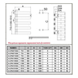 Reina Ladder Rail Reina Carpena Aluminium Central Heating Designer Towel Rail