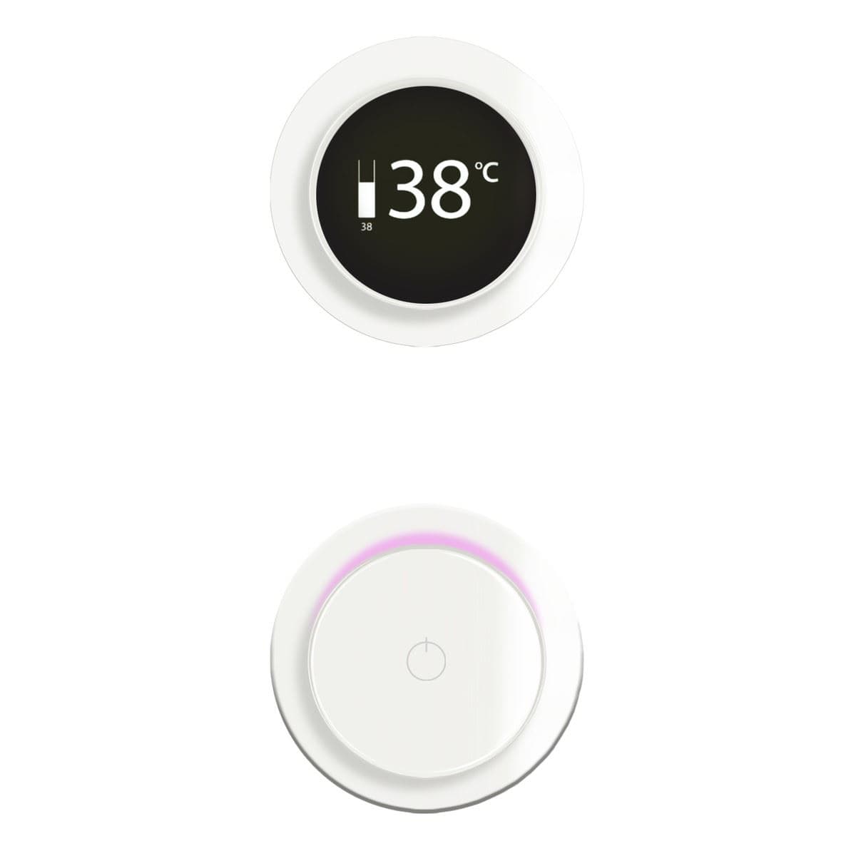 TED Concealed Shower Valve Matt White TED Togo 2/3 Outlet Concealed Digital Shower Valve with Ring Style Plate