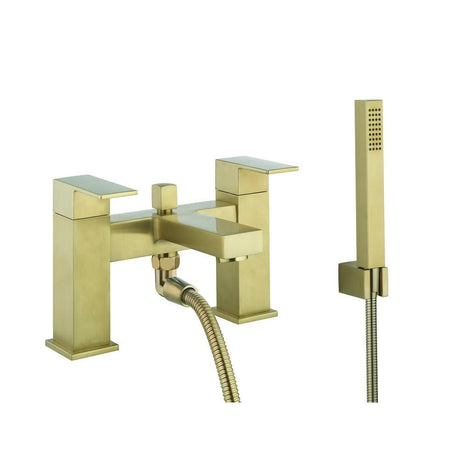 Crosswater Bath Shower Mixer Crosswater Verge Bath Shower Mixer with Kit in Brushed Brass
