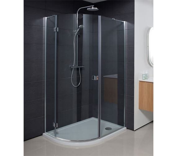 Crosswater Quadrant Shower Enclosure Crosswater Design 8 900 x 900mm Quadrant Shower Enclosure with Hinged Single Door in Silver
