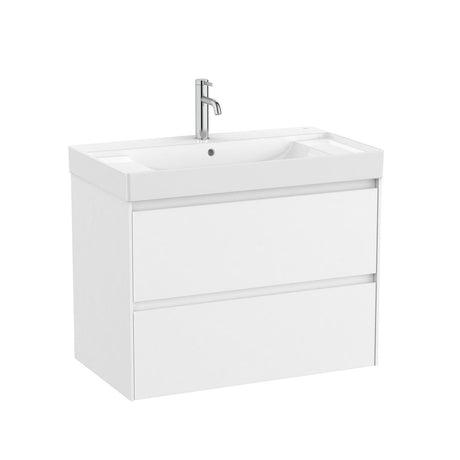 Roca Ona 800mm Wall Mounted Two Drawer Vanity Unit with Basin