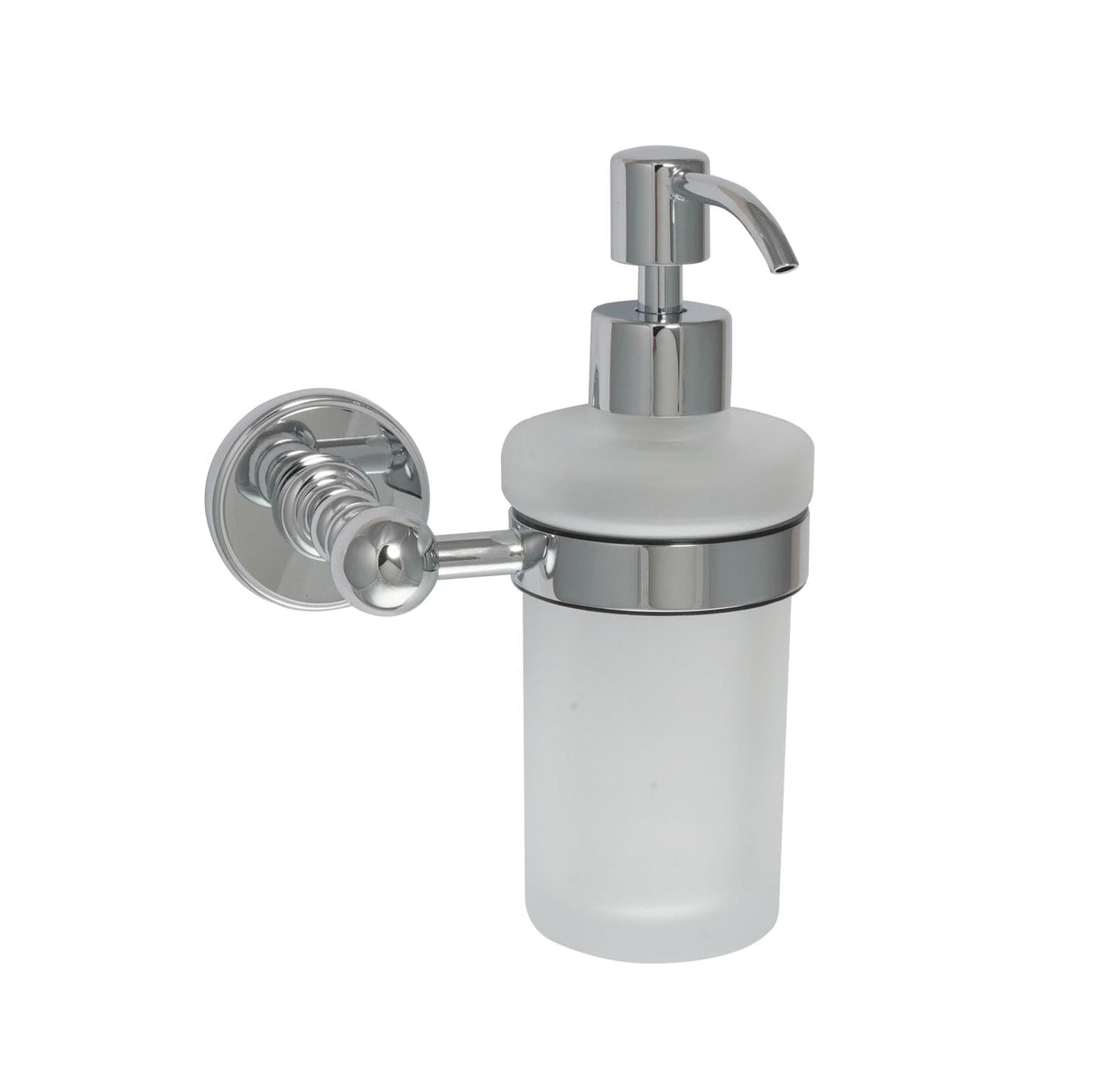 JTP Soap Dispenser Chrome JTP Grosvenor Frosted Glass Soap Dispenser