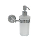 JTP Soap Dispenser Chrome JTP Grosvenor Frosted Glass Soap Dispenser
