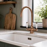 Sagittarius Kitchen Tap Brushed Copper Sagittarius Canterbury Lever Monobloc Kitchen Sink Mixer Tap