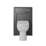 Heritage Back To Wall Toilet Graphite Heritage Caversham 600mm WC Unit, Cistern, Clinton Back to Wall Toilet and Soft Close Seat Bundle