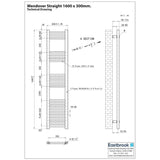 Eastbrook Ladder Rails Eastbrook Wendover Straight Heated Towel Rail in Anthracite