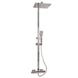 Eastbrook Exposed Shower Set Chrome Eastbrook Modern Square Thermostatic Shower Valve Set with Adjustable Riser, Showerhead and Handset
