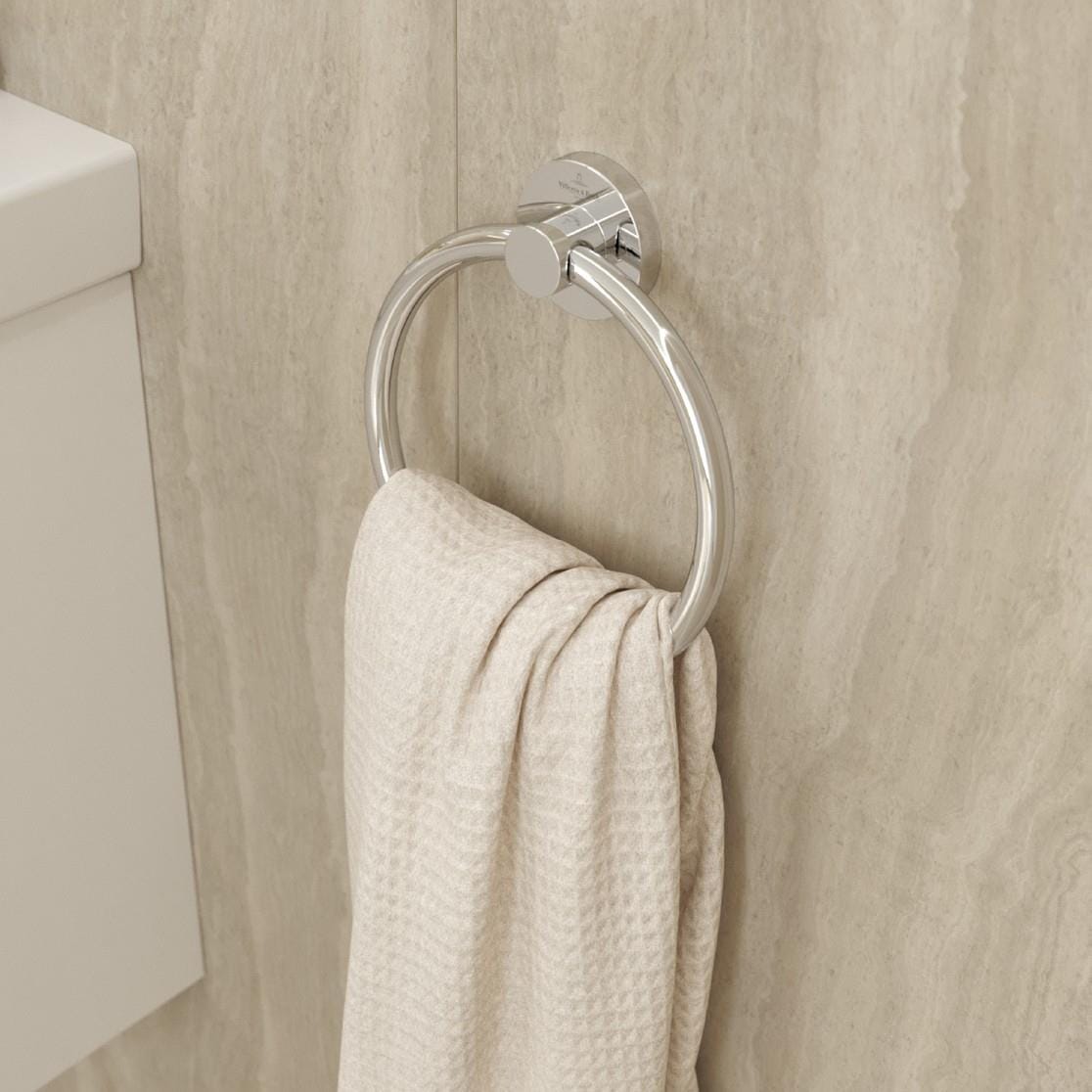 Villeroy & Boch Towel Rails and Rings Chrome Villeroy & Boch Elements - Tender Towel Ring