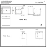 Crosswater Wall Mounted Vanity Unit Crosswater Infinity 700mm Wall Mounted Vanity Unit in White Gloss with Carrara Marble Effect Worktop