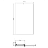 Crosswater Bath Screen Crosswater Clear 6 Fixed Bath Screen