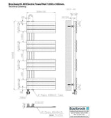 Eastbrook Designer Towel Radiator Eastbrook Brockworth All Electric Vertical Designer Towel Rail