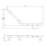 Crosswater Grab Rail/Bar Crosswater Angled Grab Bar & Toilet Roll Holder