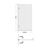 Aquarius Bathrooms Bath Screen Aquarius Urbano Fluted Hinged Bath Screen