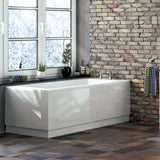 Aquarius Bathrooms Bath Panel 1900 x 550mm Aquarius Halite Waterproof Front Bath Panel in White Gloss