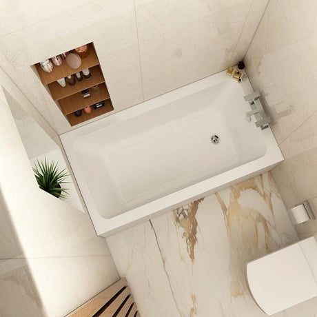 Aquarius Bathrooms Single Ended Bath Aquarius Aaron Single Ended Reinforced Bath - 1300 x 700mm