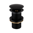Imex Basin Waste Matt Black Imex Basin Solid Brass Unslotted Basin Clicker Waste