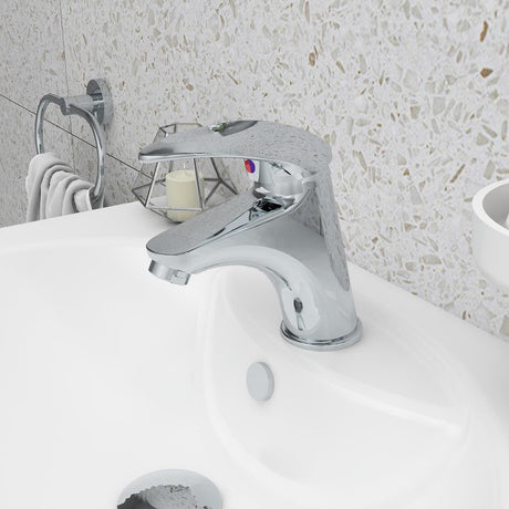 Imex Mono Basin Tap Imex DV8 Single Lever Basin Mixer Tap with Clicker Waste in Chrome