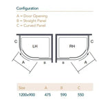 Merlyn Quadrant Shower Enclosure Merlyn Ionic Essence Frameless 8mm 1 Door Offset Quadrant Shower Enclosure