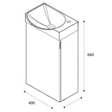 Roca Cloakroom Vanity Unit Roca Costa 400mm Wall Mounted Cloakroom Vanity Unit with Basin