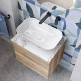 Crosswater Wall Mounted Vanity Unit Crosswater Glide II Wall Mounted Two Drawer Vanity Unit with Worktop