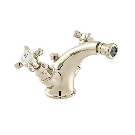 Vado Bidet Tap Bright Nickel Booth & Co. Axbridge Mono Bidet Mixer Tap with Pop-Up Waste