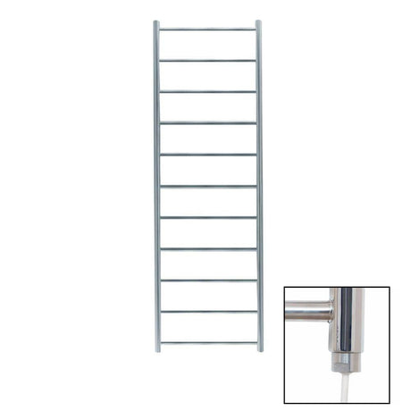 JIS Ladder Rail Polished Chrome / Electric Only JIS Sussex Ardingly Vertical Stainless Steel Heated Towel Rail